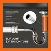 Everflow Slip Joint Extension Tube for Tubular Drain Applications, 17GA Chrome Plated Brass 1-1/2"x12" 52412